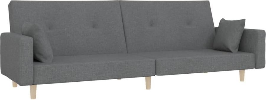 The Living Store Slaapbank 2-zits Lichtgrijs 220x84.5x69 cm Omklapbare rugleuning Slaapbank Sofa Bed Tweepersoonsbed Lounge Meubilair Living Room Furniture - Foto 2