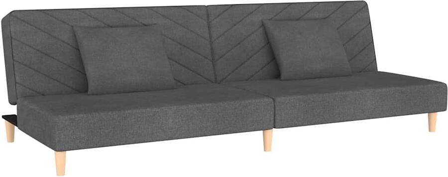 Vida XL Slaapbank 2-zits met 2 kussens stof donkergrijs SKU: 375834 - Foto 5