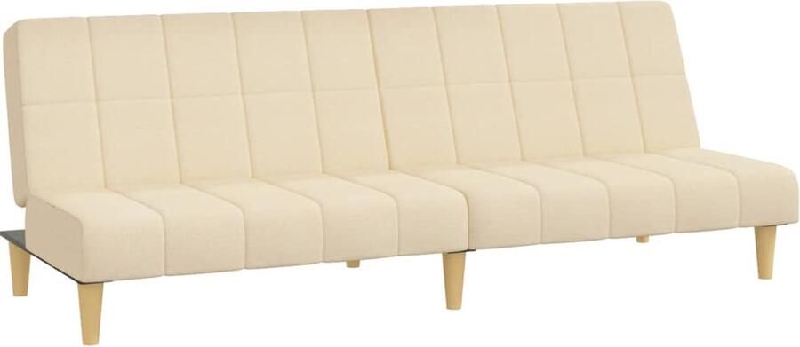 VidaXL Slaapbank 2-zits stof crÃ¨mekleurig - Foto 7