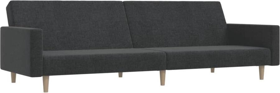 The Living Store Slaapbank 2-zits 220 x 84.5 x 69 cm Donkergrijs stoffen bekleding Slaapbank 2 Persoons Bed Donker Grijs Meubilair Lounge Sofa Multifunctionele Bank - Foto 2