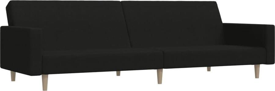 The Living Store Slaapbank 2-zits stof zwart Slaapbank Sofa Bed Tweepersoonsbed Multifunctionele Meubels Lounge Furniture - Foto 2