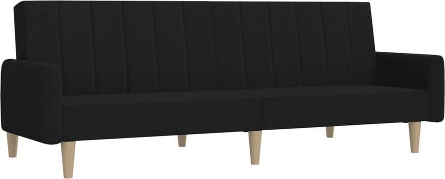 VidaXL Slaapbank 2-zits Zwart Stof Multifunctioneel