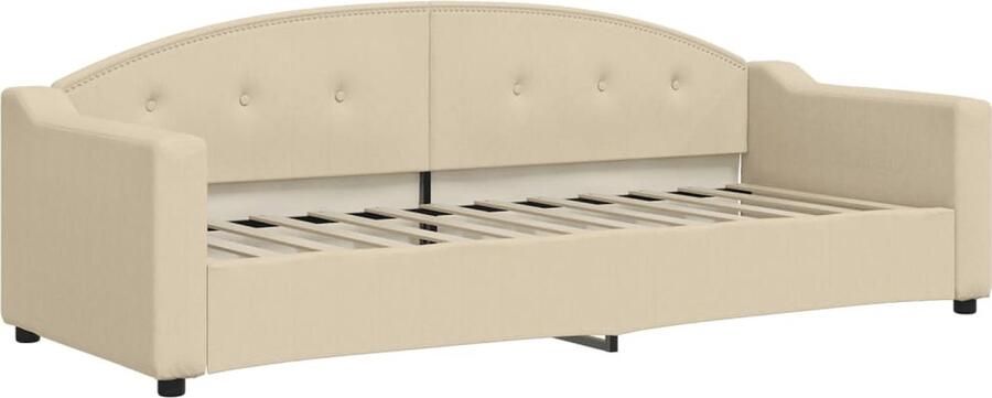 VidaXL Slaapbank 80x200 cm stof crÃ¨mekleurig