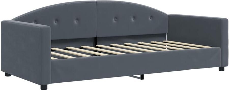 VidaXL Slaapbank 90x190 cm fluweel donkergrijs