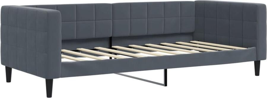 VidaXL Slaapbank 90x190 cm fluweel donkergrijs