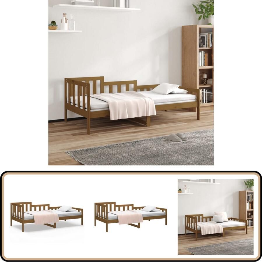 VidaXL Slaapbank 90x190 cm Massief Grenenhout Slaapbank Grenenhouten Slaapbank Daybed Tweepersoons Bed Stapelbare Bank