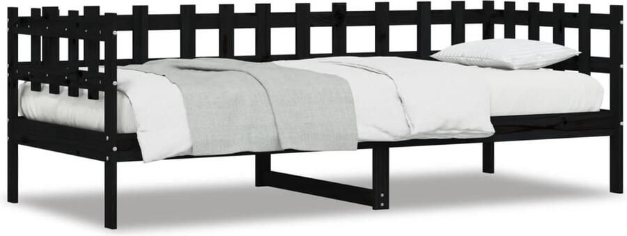 VidaXL -Slaapbank-90x190-cm-massief-grenenhout-zwart - Foto 3