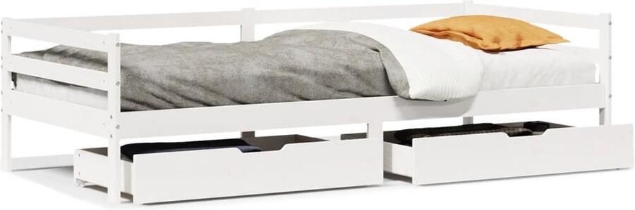 VidaXL Slaapbank 90x200 cm Grenenhout Wit