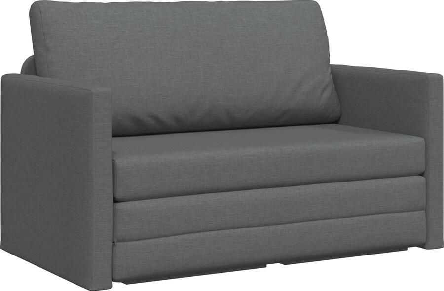 VidaXL Vloer Slaapbank 2-in-1 Donkergrijs 124x71x78 cm Stof