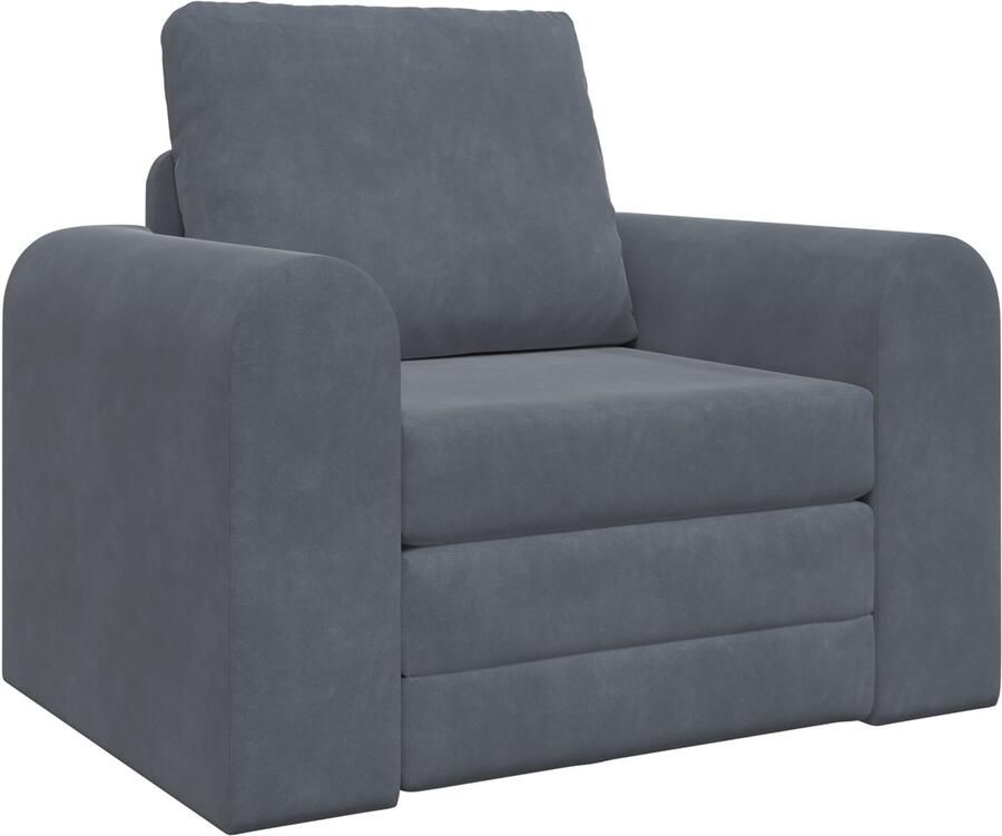 VidaXL Vloer Sofa Bed 2-in-1 Donker Grijs 98x71x83 cm Velvet