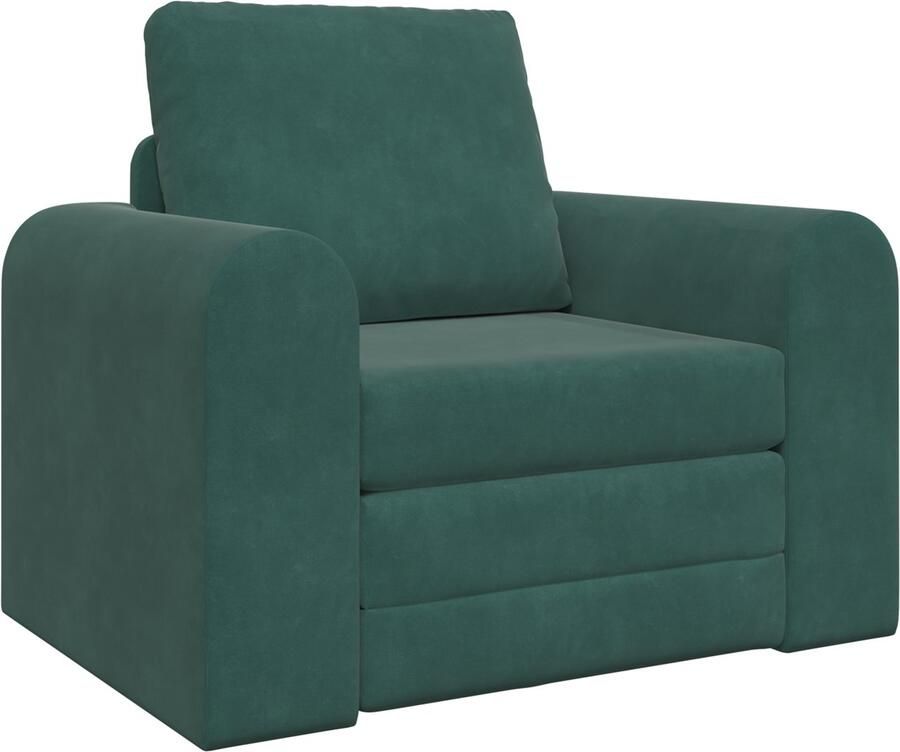 VidaXL Vloer Sofa Bed 2-in-1 Donker Groen 98x71x83 cm Velvet
