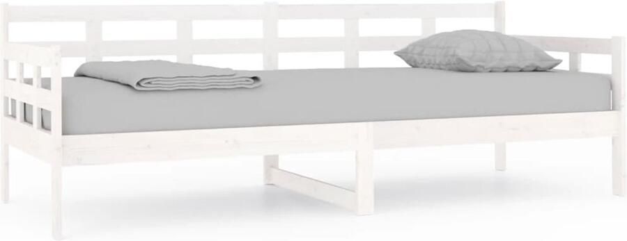 VidaXL Slaapbank Grenenhout Wit 80x200 cm Slaapbank Massief Grenenhout Witte Slaapbank Guest Bed Multifunctioneel Meubilair Kamerinrichting Slaapkamer Woonkamer - Foto 2