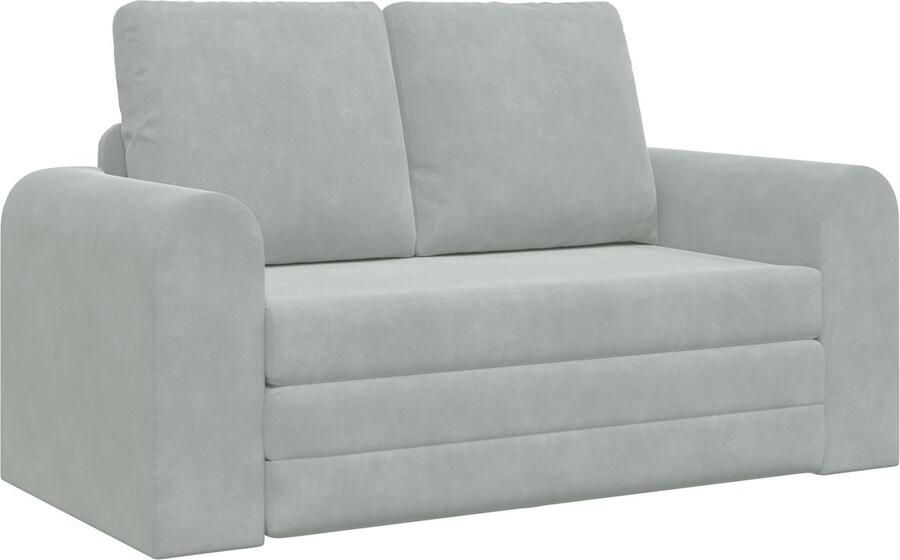 VidaXL Floor Sofa Bed 2-in-1 Lichtgrijs 148x71x83 cm Velvet