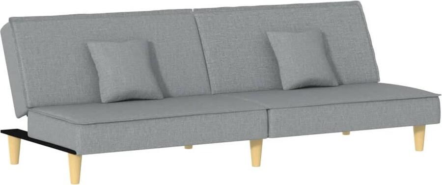 VidaXL Slaapbank Lichtgrijs Inclusief Kussens Slaapbank Sofa Bed Tweepersoonsbed Comfortabele Zitzitting Grijs Meubilair Stoffen Bank Living Room Furniture Compact Design