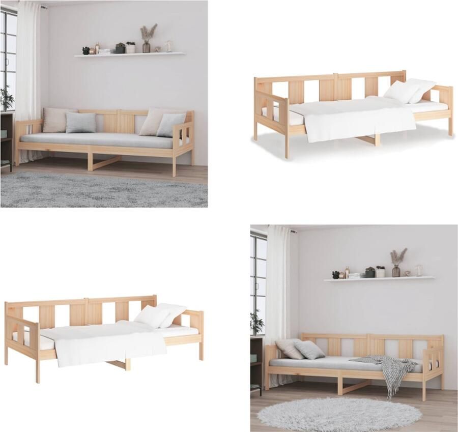 VidaXL Slaapbank massief grenenhout 80x200 cm Slaapbank Slaapbanken Bedbank Bed