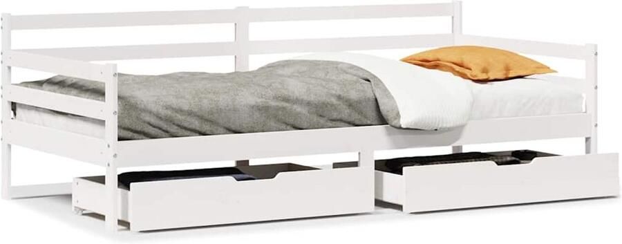 VidaXL Slaapbank met lades 80x200 cm massief grenenhout