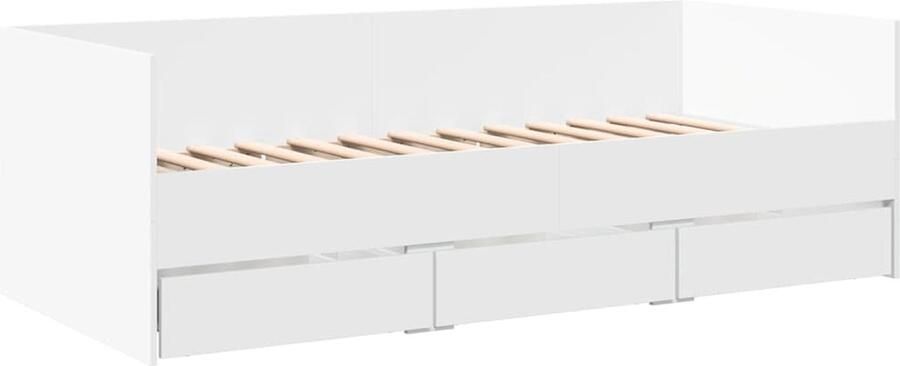 VidaXL -Slaapbank-met-lades-90x190-cm-bewerkt-hout-wit - Foto 2