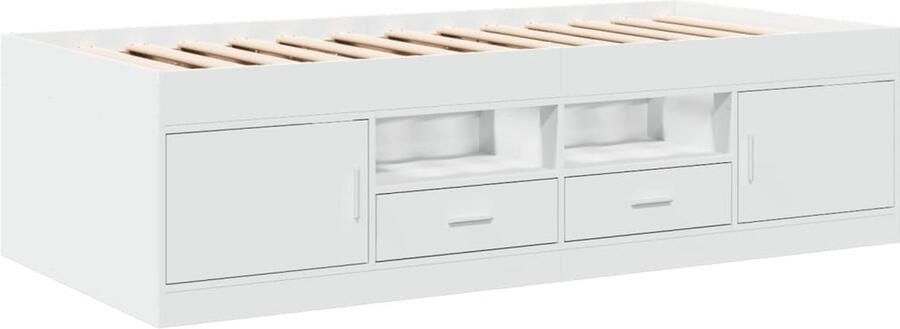 VidaXL -Slaapbank-met-lades-90x190-cm-bewerkt-hout-wit