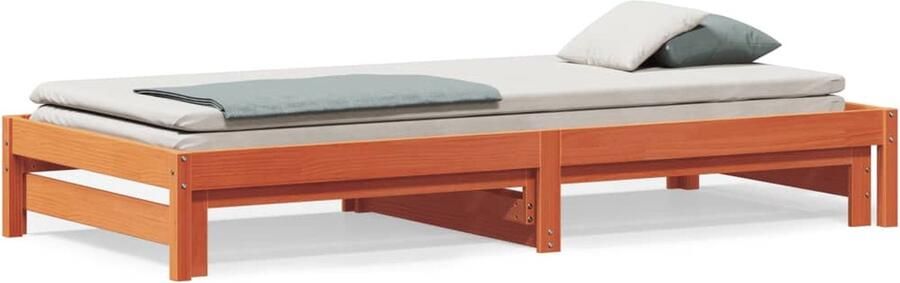 VidaXL -Slaapbank-met-onderschuifbed-80x200-cm-massief-grenenhout - Foto 3