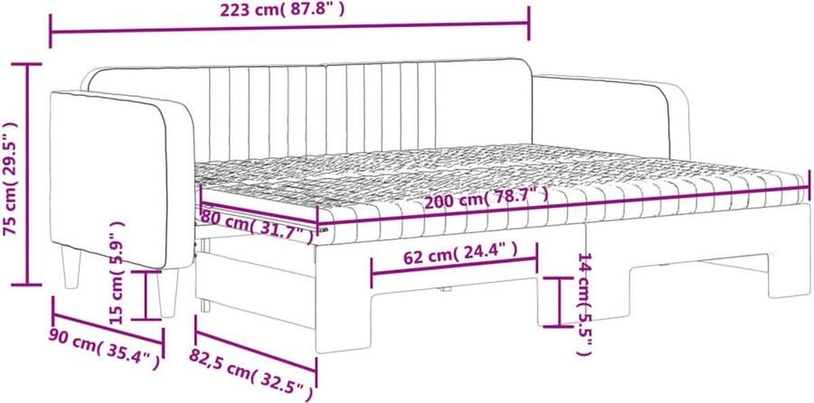 VidaXL Slaapbank Onderschuifbed Fluweel Blauw Slaapbank Sofa Bed Tweepersoonsbed Lounge Meubilair Fluweel Sofa Blauwwaren
