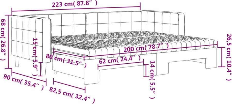 VidaXL Slaapbank Onderschuifbed Fluweel Blauw Slaapbank Tweepersoonsbed Sofa Bed Fluweelsofa Lounge Bank Zitbank Meubilair Woonkamerdecoratie Slaapkamerdecoratie