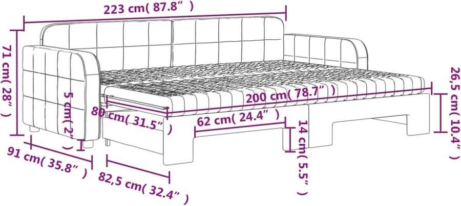 VidaXL Slaapbank Onderschuifbed Fluweel Zwart Slaapbank Sofa Bed Tweepersoons Bed Zwarte Slaapbank Fluweelslaapbank Lounge Meubilair Living Room Furniture