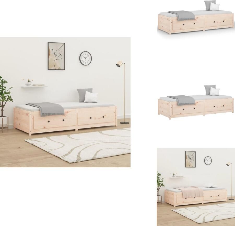 VidaXL Slaapbank Slaapbanken Bedbank Bed Slaapbank 90x190 cm massief grenenhout
