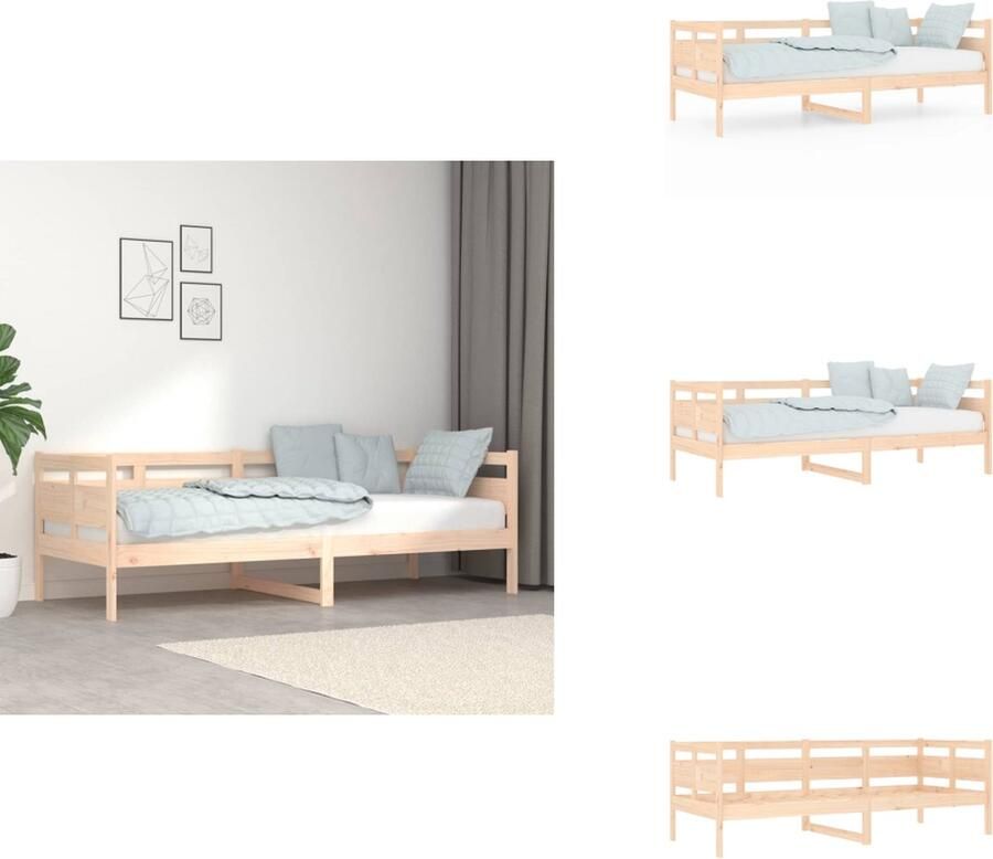 VidaXL Slaapbank Slaapbanken Bedbank Bed Slaapbank massief grenenhout 80x200 cm