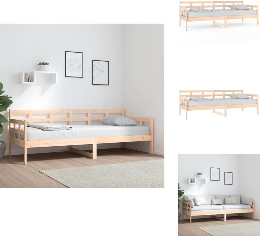 VidaXL Slaapbank Slaapbanken Bedbank Bed Slaapbank massief grenenhout 80x200 cm - Foto 3