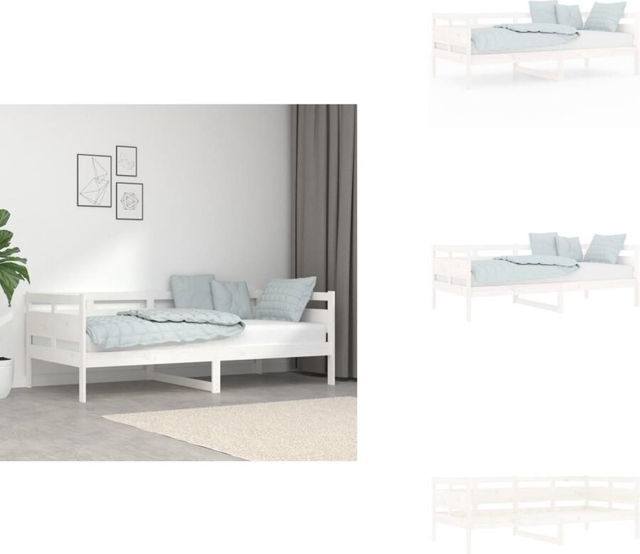 VidaXL Slaapbank Rustieke Charme Massief Grenenhout 193.5 x 96.5 x 56.5 cm Geschikt voor 90 x 190 cm Matras Montage vereist Bed - Foto 2