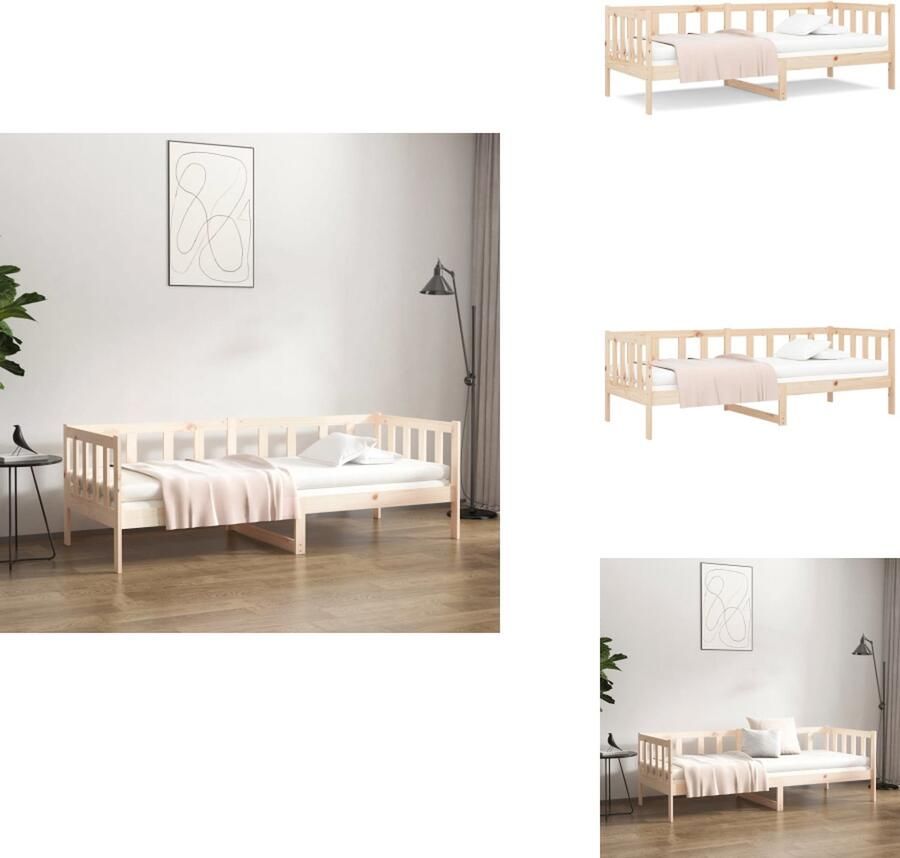 VidaXL Slaapbank Slaapbanken Bedbank Bed Slaapbank zonder matras 90x190 cm massief grenenhout