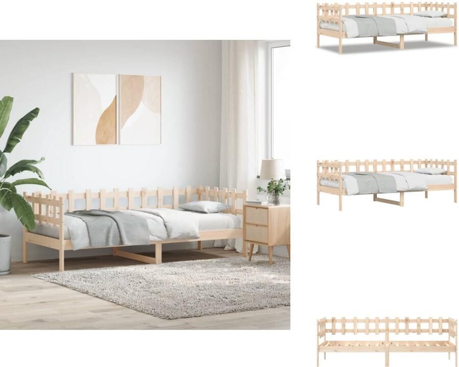 VidaXL Slaapbank Slaapbanken Bedbank Bed Slaapbank zonder matras 90x200 cm massief grenenhout
