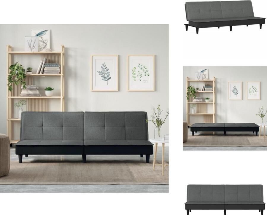 VidaXL -Slaapbank-stof-donkergrijs