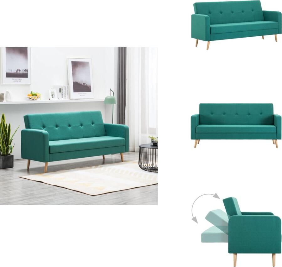 VidaXL Slaapbank Slaapbanken Slaap Bank Slaap Banken Bank stof groen