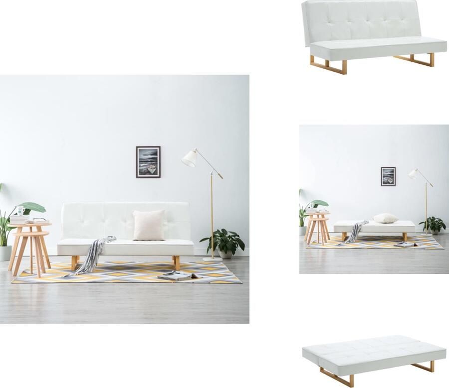 VidaXL Slaapbank Slaapbanken Slaap Bank Slaap Banken Slaapbank kunstleer wit