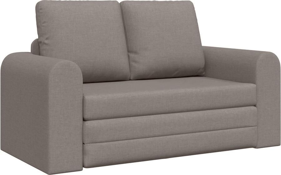 VidaXL Vloersofa Bed 2-in-1 Taupe 148x71x83 cm Stof