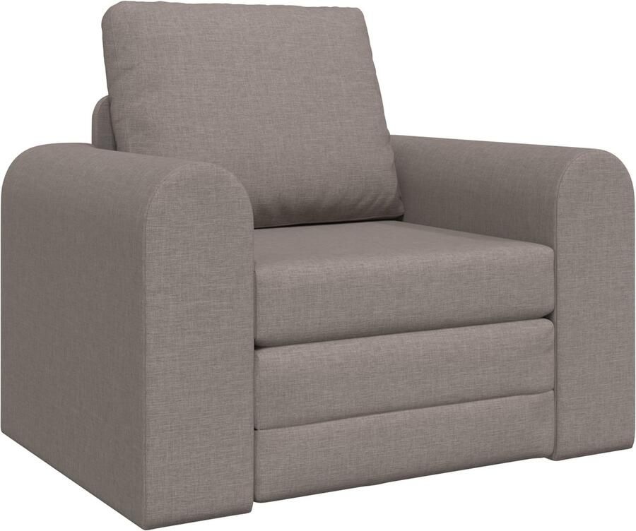 VidaXL Ligbed Vloersofa 2-in-1 Taupe 98x71x83 cm Stof