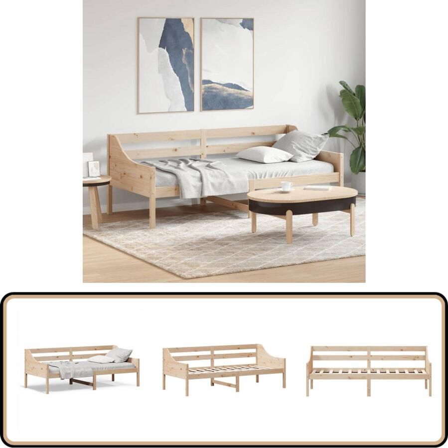 VidaXL Slaapbank zonder matras 100x200 cm massief grenenhout - Foto 2