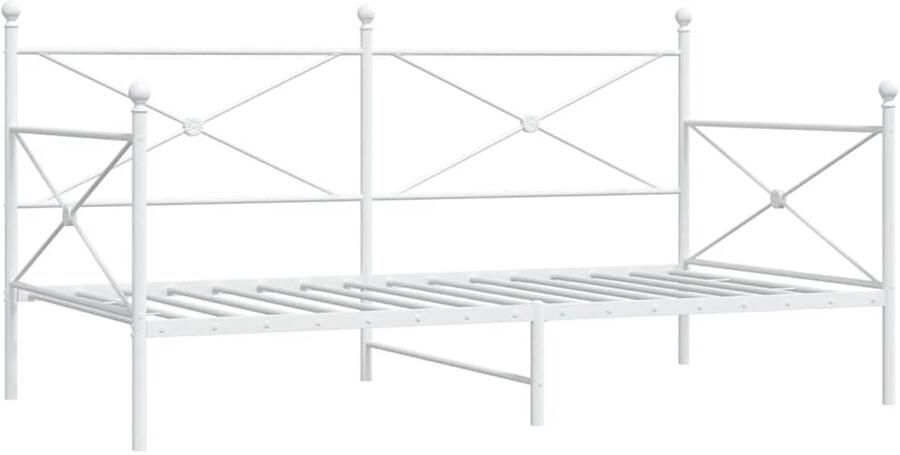 VidaXL Slaapbank zonder matras 100x200 cm staal wit