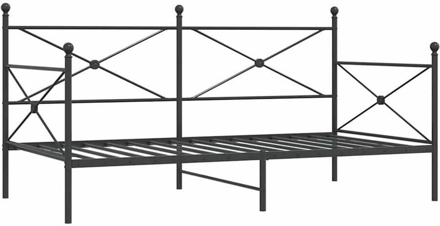 VidaXL Slaapbank zonder matras 107x203 cm staal zwart