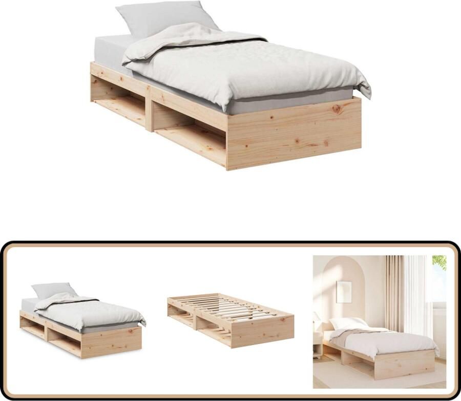 VidaXL Slaapbank zonder matras 75x190 cm massief grenenhout