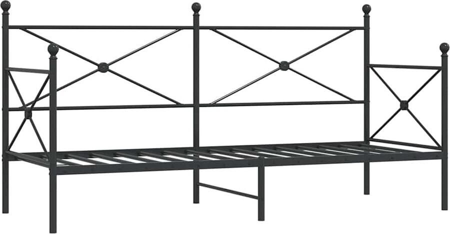 VidaXL Slaapbank zonder matras 75x190 cm staal zwart