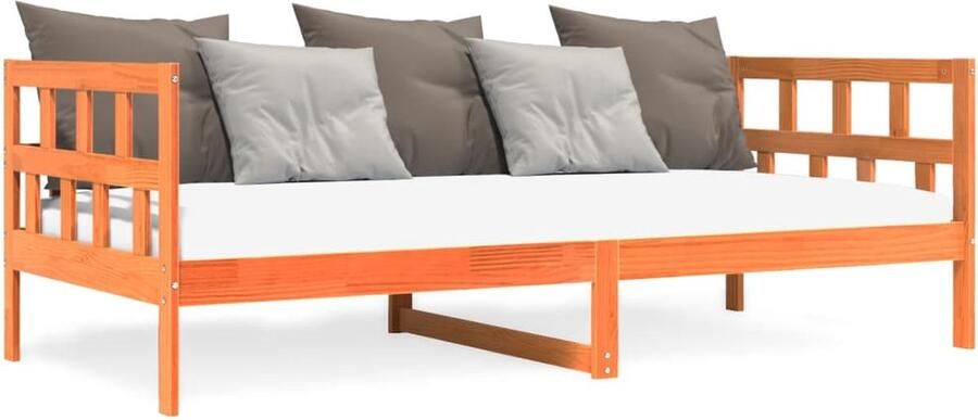 VidaXL Slaapbank zonder matras 90x190 cm massief grenenhout wasbruin - Foto 3