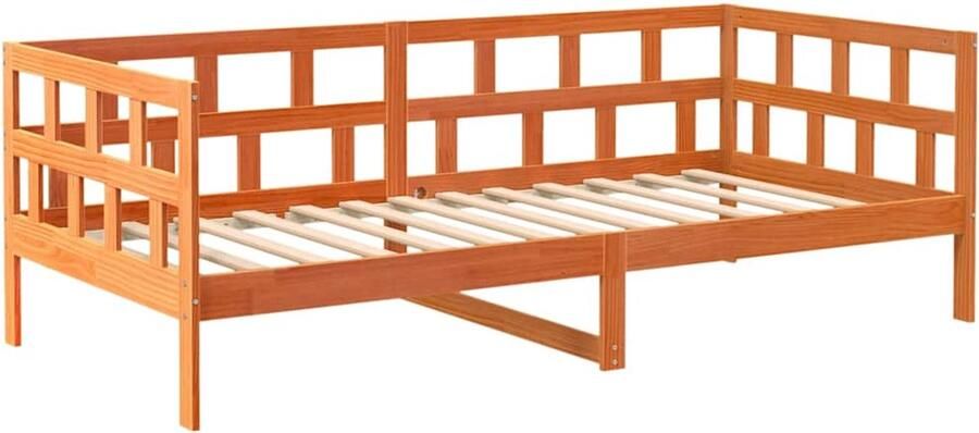 VidaXL Slaapbank zonder matras 90x190 cm massief grenenhout wasbruin - Foto 2