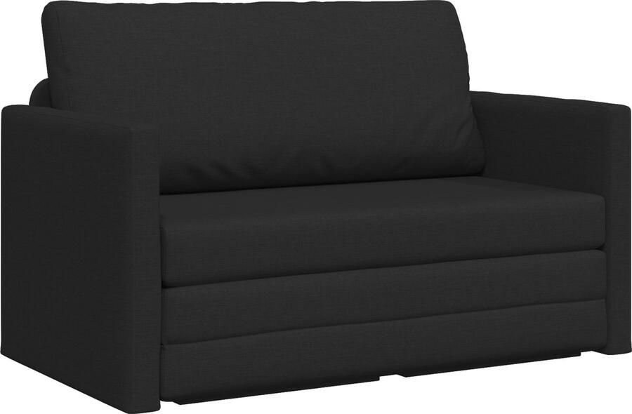 VidaXL Vloer Sofa Bed 2-in-1 Zwart 124x71x78 cm Stof
