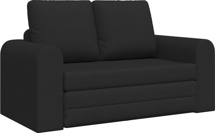 VidaXL Ligbed Sofa Bed 2-in-1 Zwart 148x71x83 cm Stof