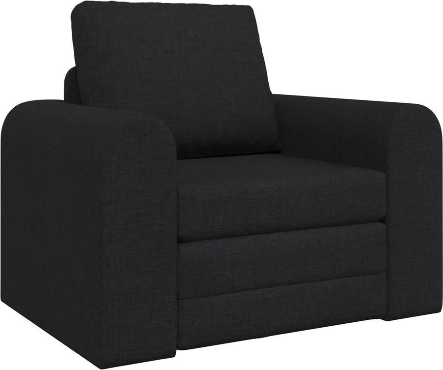 VidaXL vloer sofa bed 2-in-1 zwart 98x71x83 cm stof