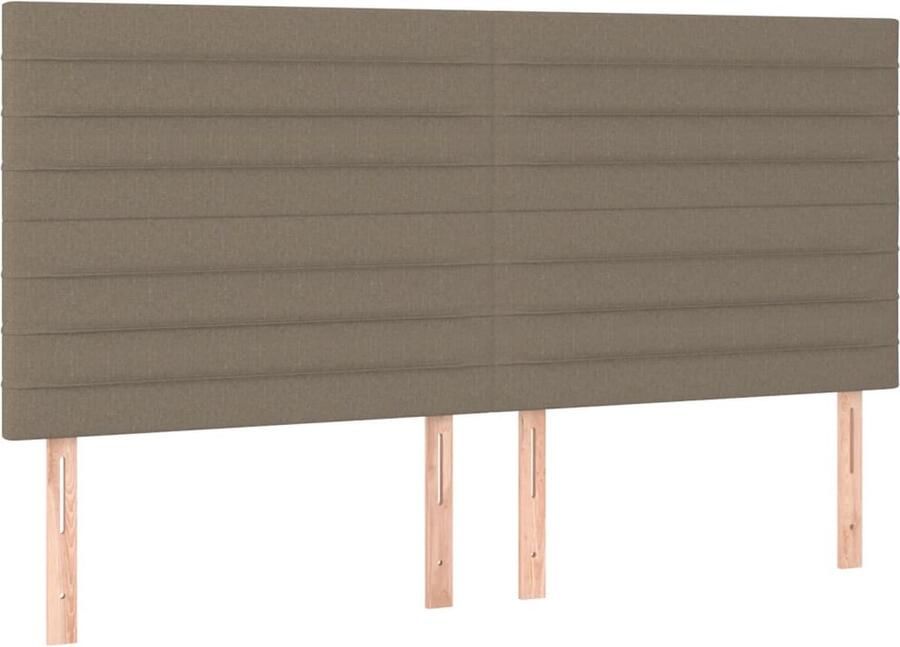 The Living Store Boxspring met matras stof taupe 200x200 cm Boxspringbed Slaapcomfort Boxspring Bed Frame Tweepersoonsbed
