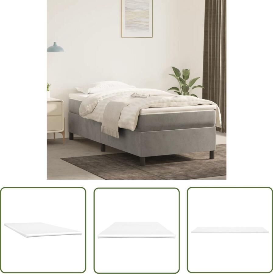 The Living Store Matrastopper 100 x 200 x 5 cm Extra zacht Dekmatras Slaapcomfort Matrasbeschermer Topper Anti Allergisch