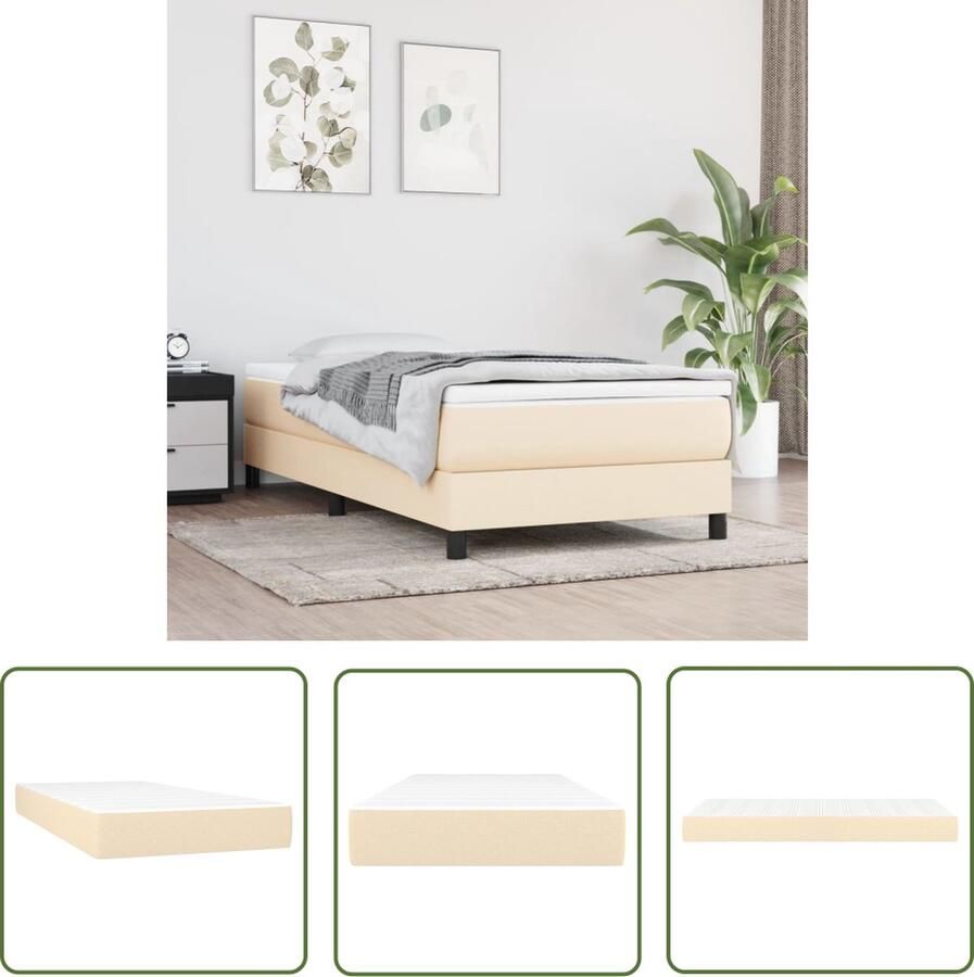The Living Store Pocketveringmatras 100 x 200 x 20 cm Duurzaam materiaal Individuele pocketveren Comfortabel schuim Middelharde ondersteuning Pocketveringmatras Slaapcomfort Matras Tweepersoonsmatras Medium Hard